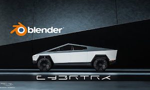(P-007) Udemy - Blender - Tesla Cybertruck Forge by Mrawan Hussain