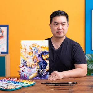 (P-036) Domestika - Watercolor Techniques for Comic Book Covers