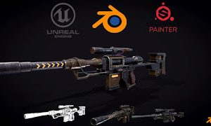 (P-062) Udemy - The Ultimate weapon course (Create Sniper in Blender 3.4 ) by Saif Alshrideh