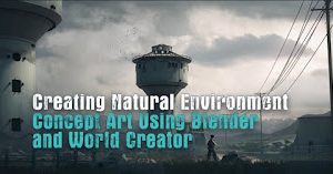 (P-083) Wingfox – Creating Natural Environment Concept Art Using Blender and World Creator (2023) with Jules Merkle
